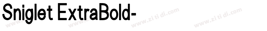 Sniglet ExtraBold字体转换